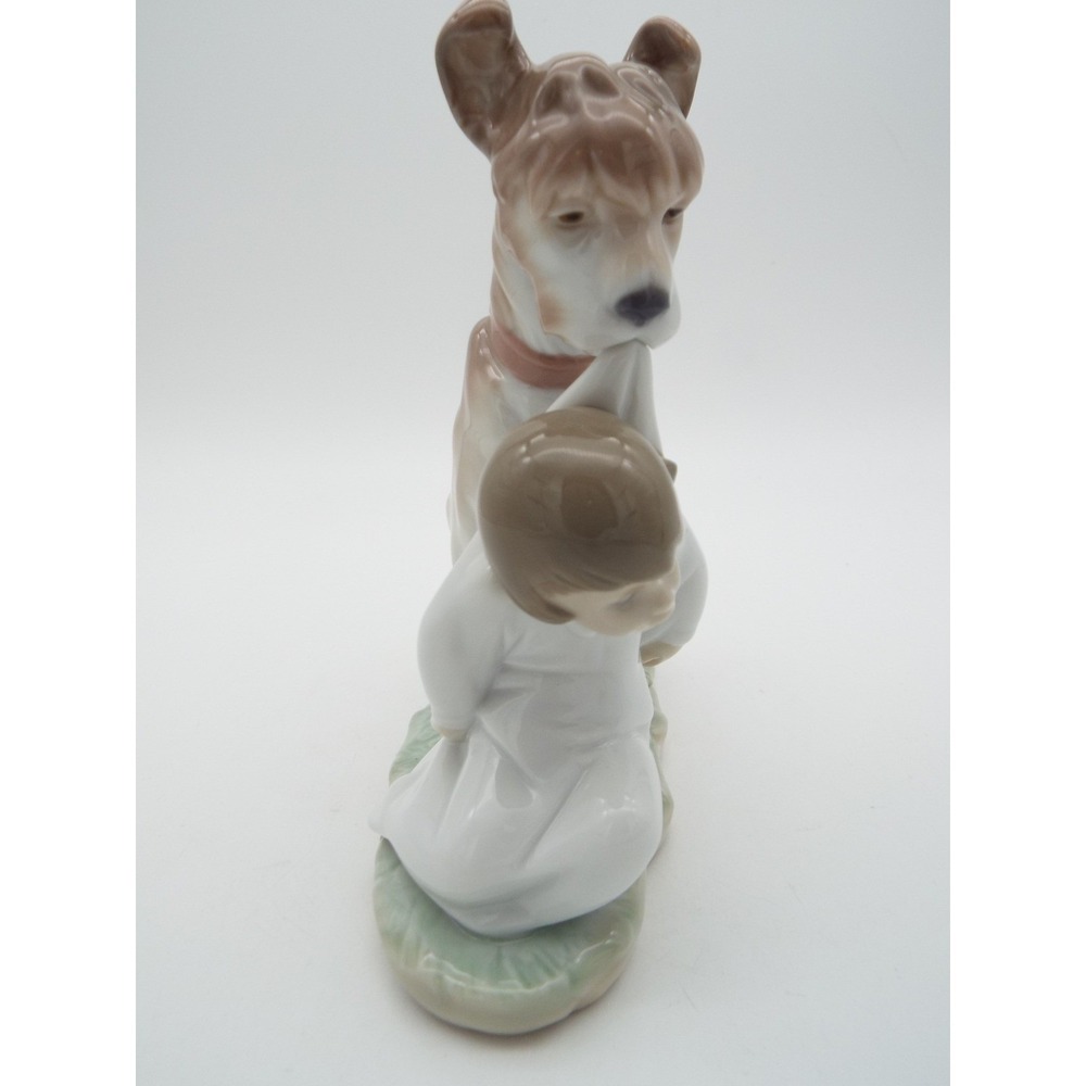 #27 - Lladro Safe and Sound Dog with Girl - Picture 3 of 7